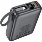 Power Bank Hoco Q39 20000mAh 22.5W PD20W QC3.0 1xUSB-A 1xUSB-C με Ενσωματωμένα Καλώδια USB-C Lighting και LED Ένδειξη Γκρι - Image 3