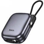 Power Bank Hoco Q49 Peak 10000mAh PD20W QC με Ενσωματωμένα Καλώδια USB-C Lighting και LED Ένδειξη Γκρι - Image 4