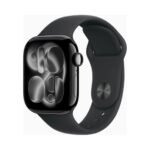 Apple Watch (Series 11 2025) Gps 46mm Jet Black Aluminium Case με M/L Black Sports Band EU