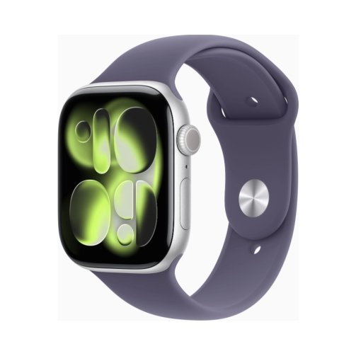 Apple-Watch-Series-11-GPS-46mm-Aluminium-silber-mit-Sportarmband-SM-nebelviolett-OneThing_Gr Apple Watch (Series 11 2025) Gps 46mm Silver Aluminium Case με Sport Band Purple Fog S/M EU - Image 1