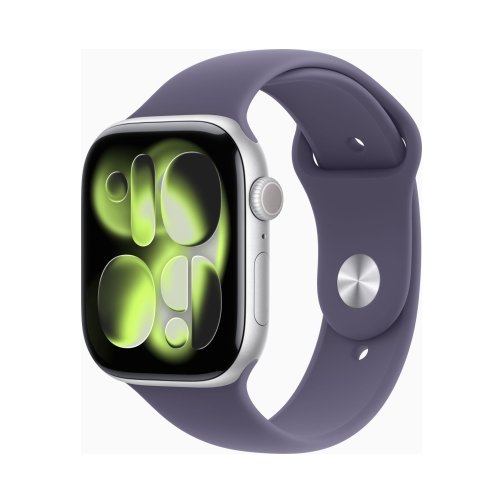 Apple-Watch-Series-11-GPS-46mm-Aluminium-silber Apple Watch (Series 11 2025) Gps 46mm Silver Aluminium Case με M/L Purple Fog Sport Band EU - Image 1