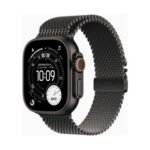 Apple Watch Ultra 3 (Series 11 2025) Gps +Cellular 49mm Black Titanium Case με Black Titanium Milanese Loop L EU