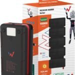 Ηλιακό Power Bank Wonder WX10S 10000mAh 5V/2A 7.5W με 5 Ηλιακά Πάνελ, 2 x USB-A και 1 x USB-C Έξοδο και Φακό Μαύρο