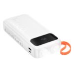 Power Bank Hoco  J151A Spirit 20000mAh με 4 Καλώδια Φόρτισης, Φακό και LED Ένδειξη Λευκό - Image 3