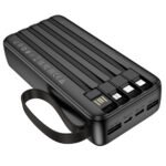 Power Bank Borofone BJ76A 20000mAh με 4 Καλώδια Φόρτισης και 4 Θύρες USB-C USB-A Lightning Micro-USB και LED Ένδειξη Μπαταρίας Μαύρο - Image 3
