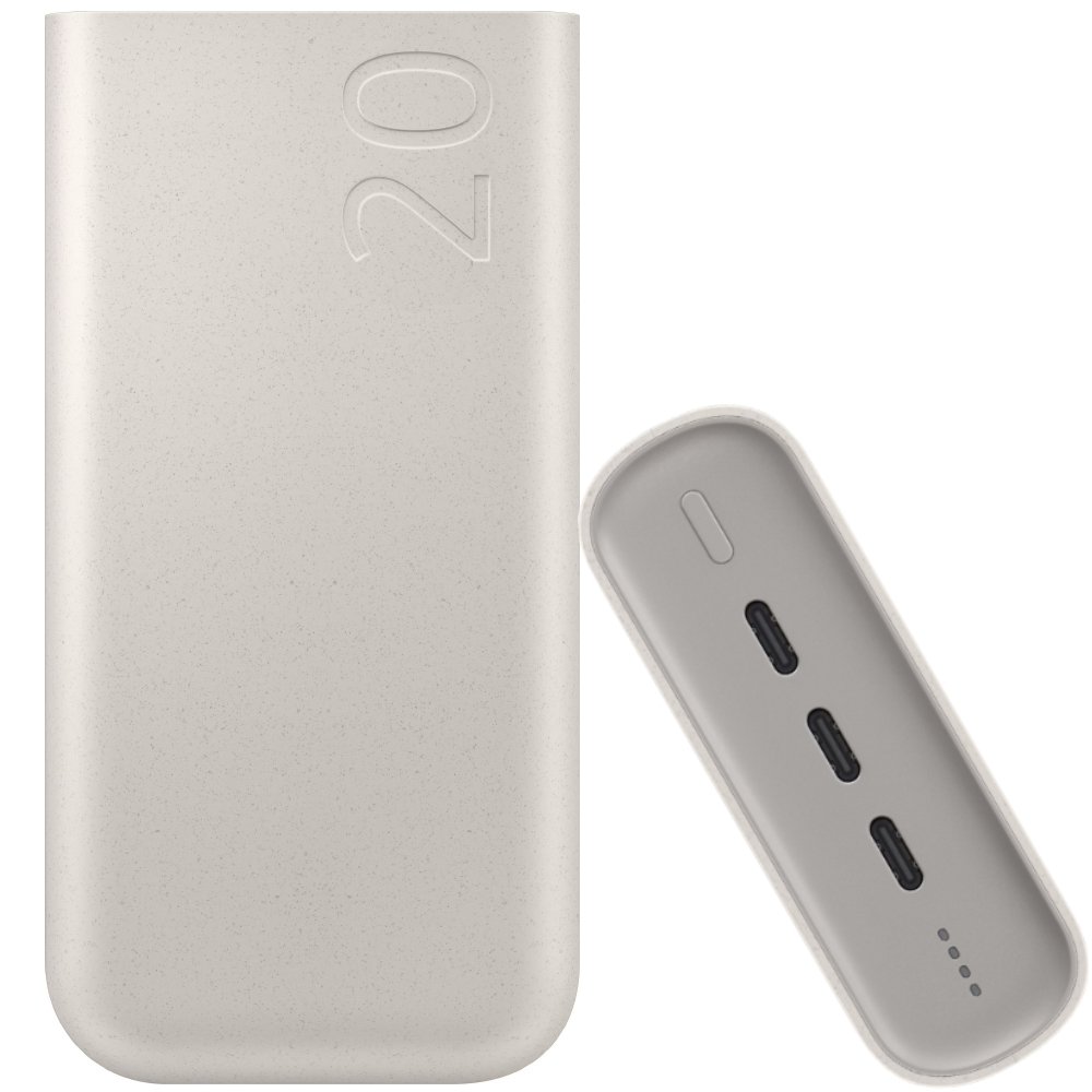 53137 Power Bank Samsung EB-P4520XUEGEU 20000mAh Super Fast Charging 2.0 45W με 3xUSB-C In/Out Power Delivery Μπεζ - Image 1