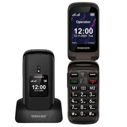 Maxcom MM834 4G Dual Sim 2.4" με Βάση Φόρτισης, Κάμερα, Ραδιόφωνο, Φακό 1000mAh Μαύρο